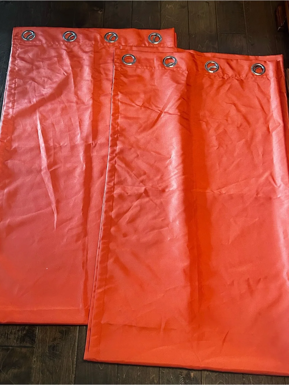 Outdoor Patio Grommet Curtain Panels - Orange  54x96 (two panels)